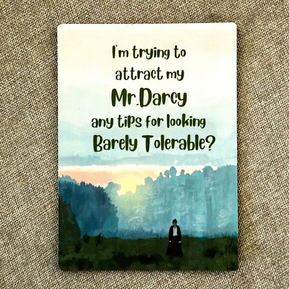 Darcy Pride & Prejudice Barely Tolerable Magnet - Picture 1 of 3